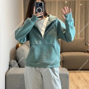 Ladies' Cozy Half-Zip Pullover-Green